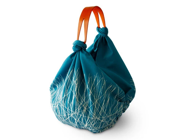 Baumwolltasche Furoshiki Tsuru, Blau, 100 Cm 11 Baumwolltasche Furoshiki Tsuru, Blau, 100 Cm – Bild 11