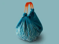 Baumwolltasche Furoshiki Tsuru, Blau, 100 Cm 10 Baumwolltasche Furoshiki Tsuru, Blau, 100 Cm – Bild 10