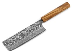 Damastmesser Nakiri 165 SG2, 63 Lagen, Olive -Japan Kunst Verkauf damastmesser bunka 170 yoshimi kato kurosome 30 lagen 1 1