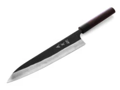 Damastmesser Gyuto 240 Kuroshiage Nami, 12 Lagen -Japan Kunst Verkauf damastmesser gyuto 240 kuroshiage nami 12 lagen 1