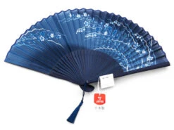 Handfächer Aino-cho, Blau -Japan Kunst Verkauf handfaecher aino cho blau 1