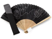 Handfächer Fujin Raijin, Donner-Gott, Schwarz