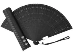 Handfächer Kuroi Taki, Schwarz -Japan Kunst Verkauf handfaecher kuroi taki schwarz 1