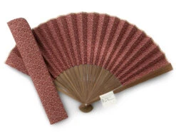 Handfächer Seikaiha, Rot -Japan Kunst Verkauf handfaecher seikaiha rot 1
