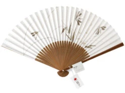 Handfächer Tsubame, Weiß -Japan Kunst Verkauf handfaecher tsubame weiss 1