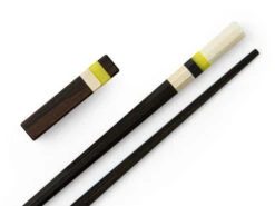 Japanische Essstäbchen Manchester Bee, Ebenholz, Mit Ablage -Japan Kunst Verkauf japanische essstaebchen mancherster bee ebenholz mit ablage 1