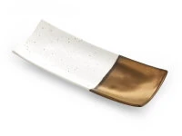 Japanische Servierplatte Sou, Weiß-gold, 2 Größen 5 Japanische Servierplatte Sou, Weiß-gold, 2 Größen – Bild 5