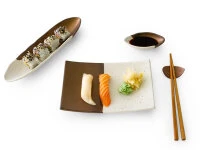 Japanische Servierplatte Sou, Weiß-gold, 2 Größen 7 Japanische Servierplatte Sou, Weiß-gold, 2 Größen – Bild 7