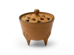 Japanisches Räuchergefäß Sakura, Gusseisen Orange -Japan Kunst Verkauf japanisches raeuchergefaess sakura gusseisen orange 1