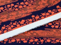 Japanpapier Katazome, Scherenschnitt Auf Hellrot 1 Japanpapier Katazome, Scherenschnitt Auf Hellrot