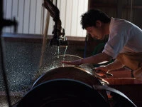 SPG2 Kuroshiage Tsuchime Nakiri 180mm, Wenge Handle 6 SPG2 Kuroshiage Tsuchime Nakiri 180mm, Wenge Handle – Bild 6