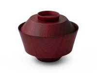 Suppenschale Mit Deckel Hashi Han, Urushi Rot 1 Suppenschale Mit Deckel Hashi Han, Urushi Rot